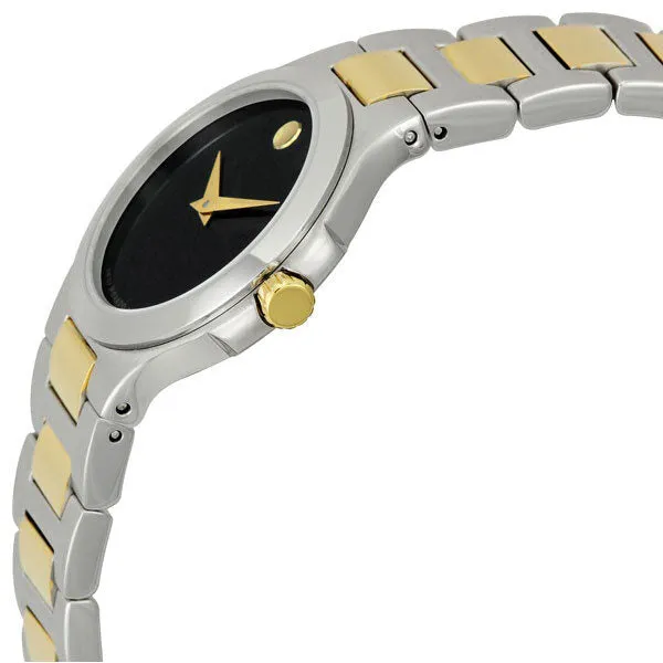 Movado Museum Black Dial Two-tone Ladies Watch 0606182