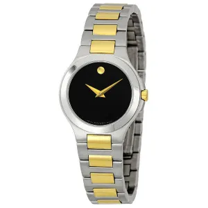 Movado Museum Black Dial Two-tone Ladies Watch 0606182