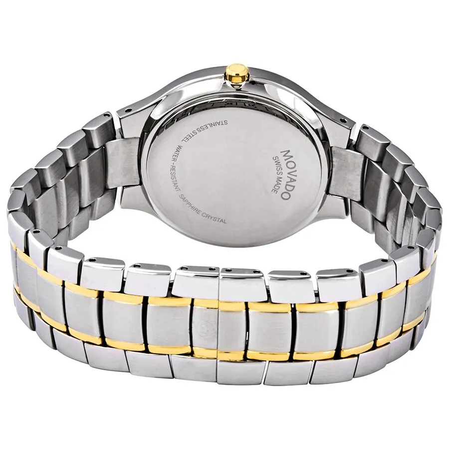 Movado Serio Quartz Black Dial Two-tone Men's Watch 0607284