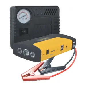 Multi-Function Vehicle Roadside Emergency Kit, Air Pressure Tire Pump & 3-In-1 Jump Start, Power Bank, Flashlight