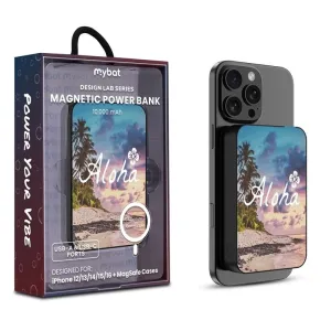 MyBat Design Lab 10000mAh Magnetic Wireless Power Bank - Black - Aloha