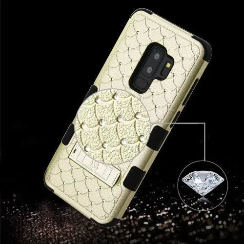 MyBat FullStar TUFF Series Case (with Stand) for Samsung Galaxy S9 Plus - Gold / Black