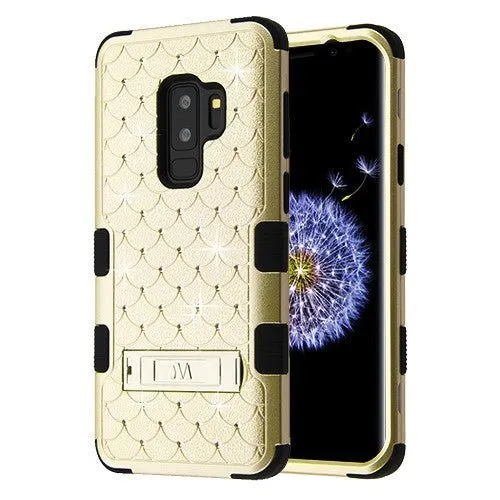 MyBat FullStar TUFF Series Case (with Stand) for Samsung Galaxy S9 Plus - Gold / Black