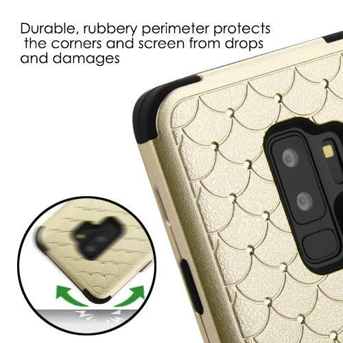 MyBat FullStar TUFF Series Case (with Stand) for Samsung Galaxy S9 Plus - Gold / Black