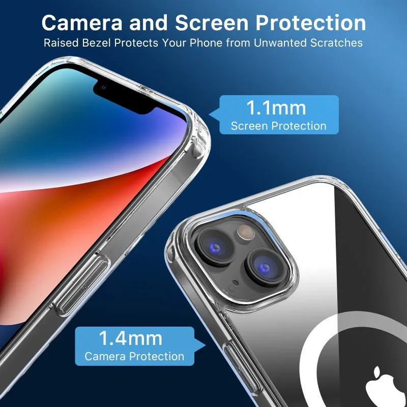 MyBat Pro Gummy Clear Case Compatible with MagSafe for Apple iPhone 14 Plus (6.7) - Transparent