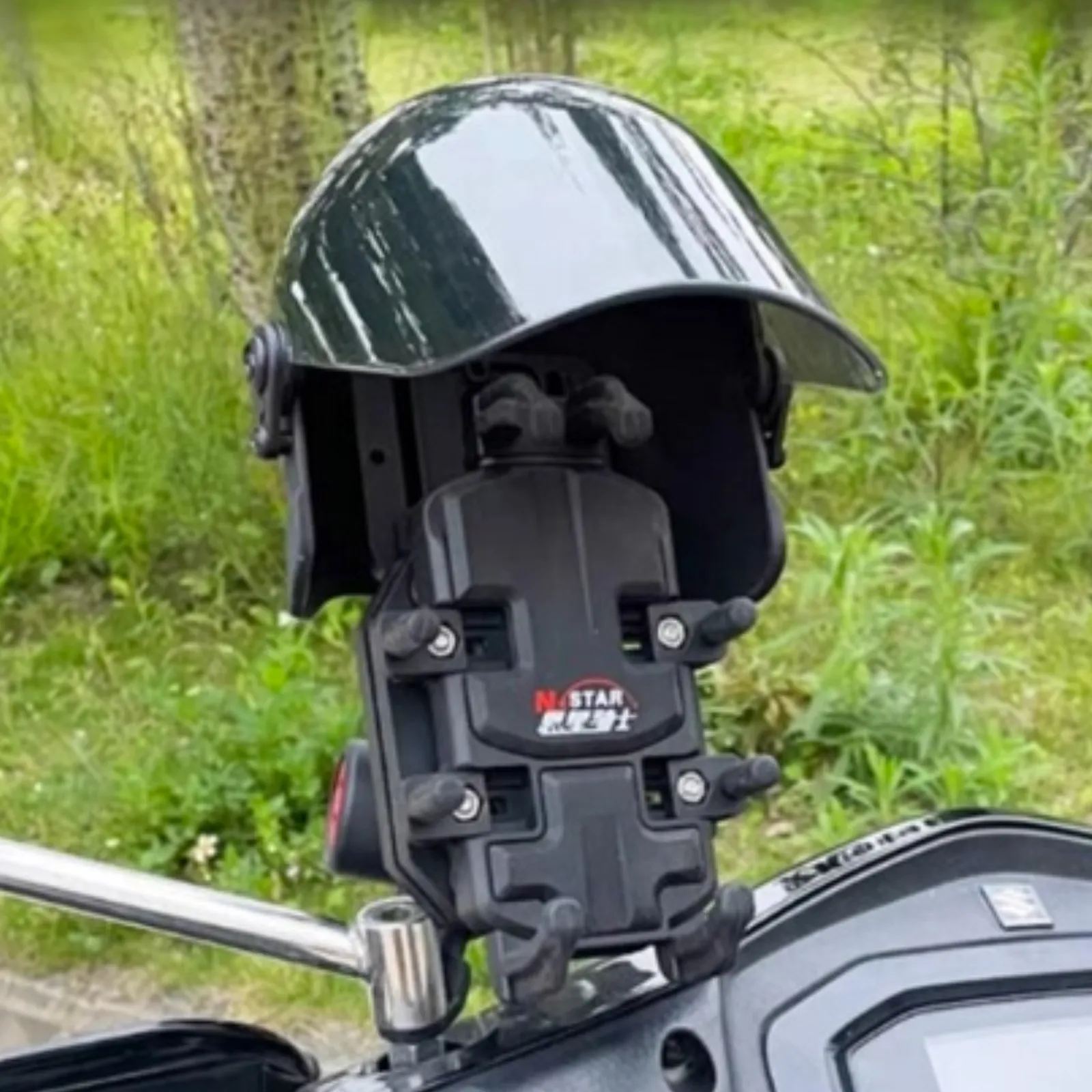N-Star Phone Holder Full Length Helmet Sunshade Visor