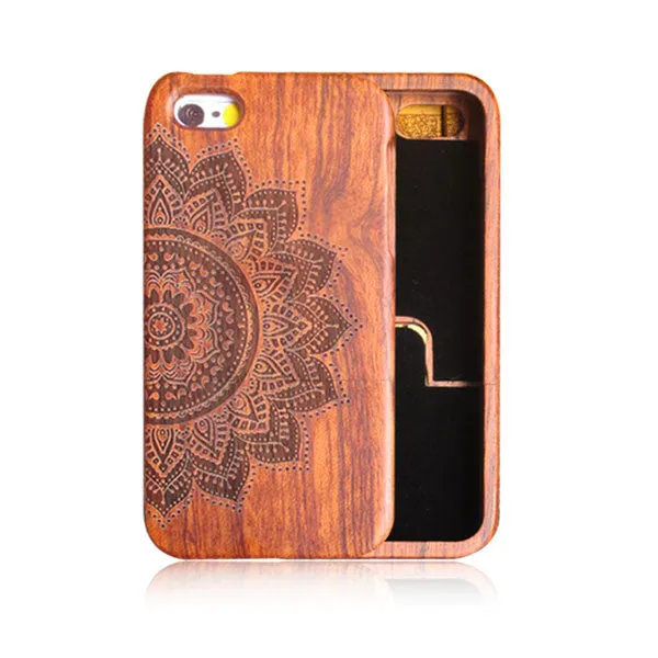 Natural Wood Case For iPhone 7 6 6s Plus SE 5 5s Cover