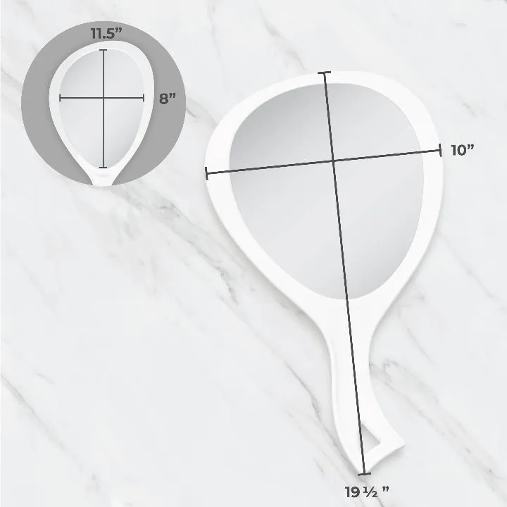 NEW Large Teardrop Handheld Mirror with Hanging Handle