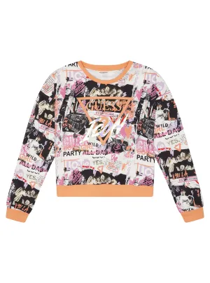 Newspaper Print Logo Jumper (7-16)
