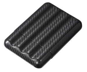 Night Carbon Fiber Cigar Case - Holds 4 cigars