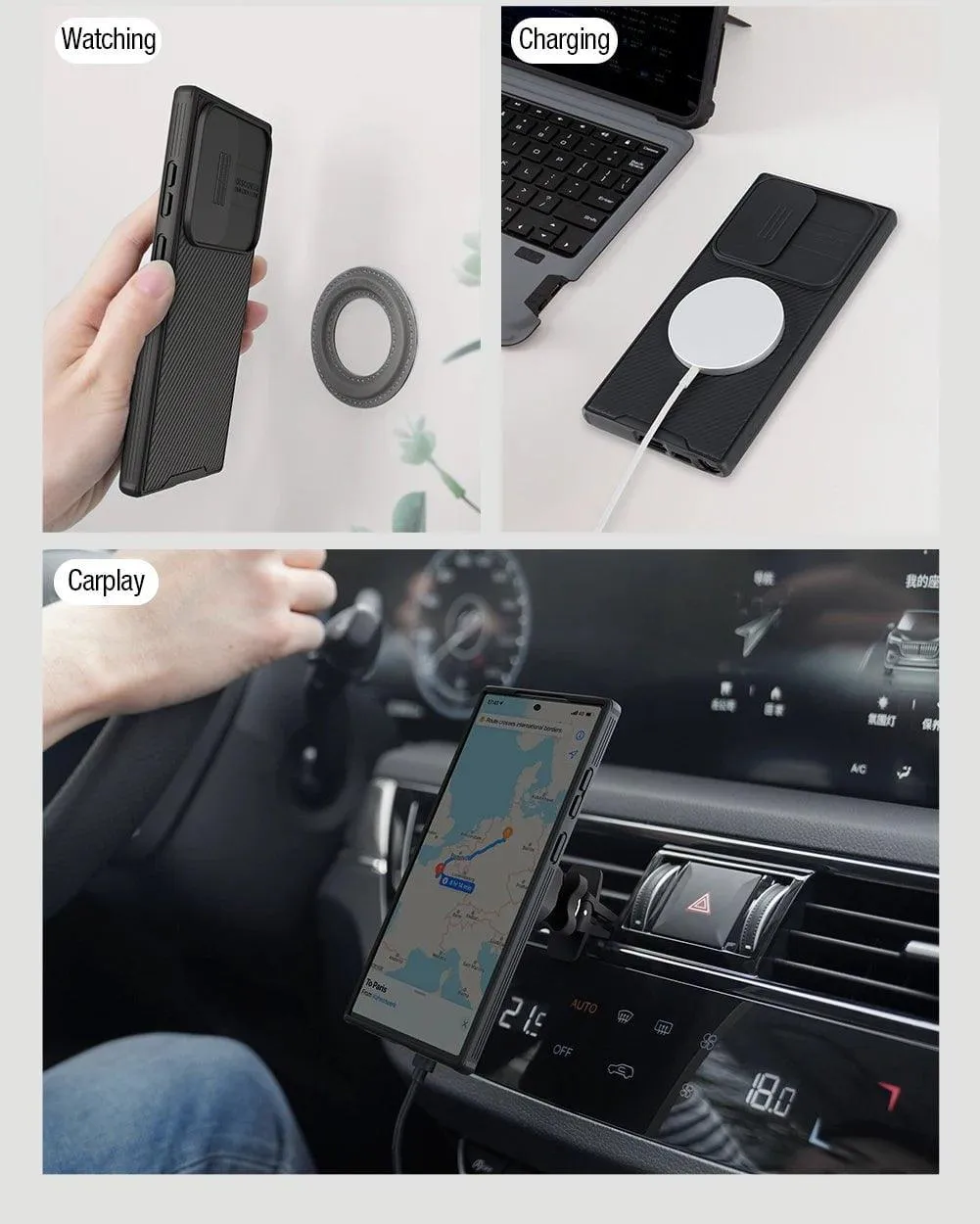 NILLKIN S24 Magsafe CamShield Magnetic Case