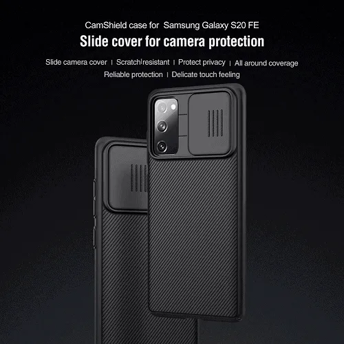 Nillkin Samsung Galaxy S20 FE 5G Case, CamShield Series Slim Stylish Protective Case with Slide Camera Cover (Black)