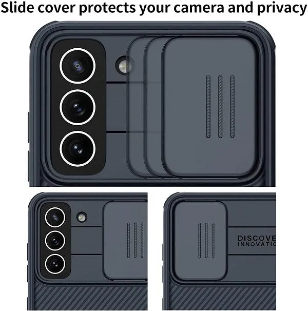 Nillkin Samsung Galaxy S22 Plus 5G Case, CamShield Series Slim Stylish Protective Case with Slide Camera Cover (Black)