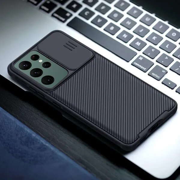 Nillkin Samsung Galaxy S22 Ultra 5G Case, CamShield Series Slim Stylish Protective Case with Slide Camera Cover (Black)