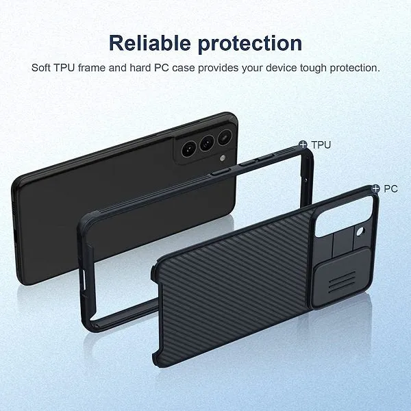 Nillkin Samsung Galaxy S22 Ultra 5G Case, CamShield Series Slim Stylish Protective Case with Slide Camera Cover (Black)