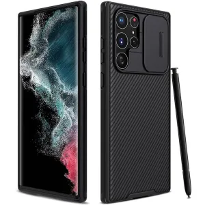Nillkin Samsung Galaxy S22 Ultra 5G Case, CamShield Series Slim Stylish Protective Case with Slide Camera Cover (Black)