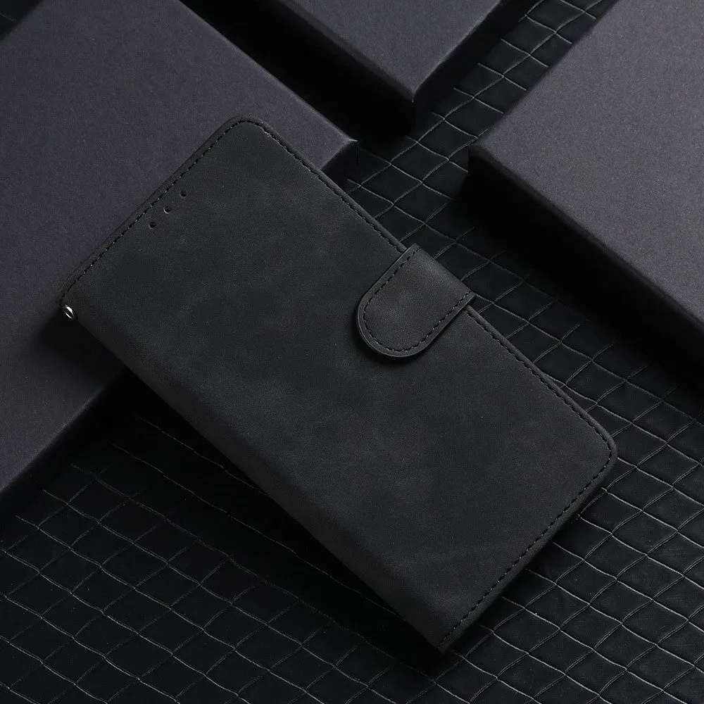 Nothing Phone (1) Leather case flip cover with card holder   wrist strap - Black