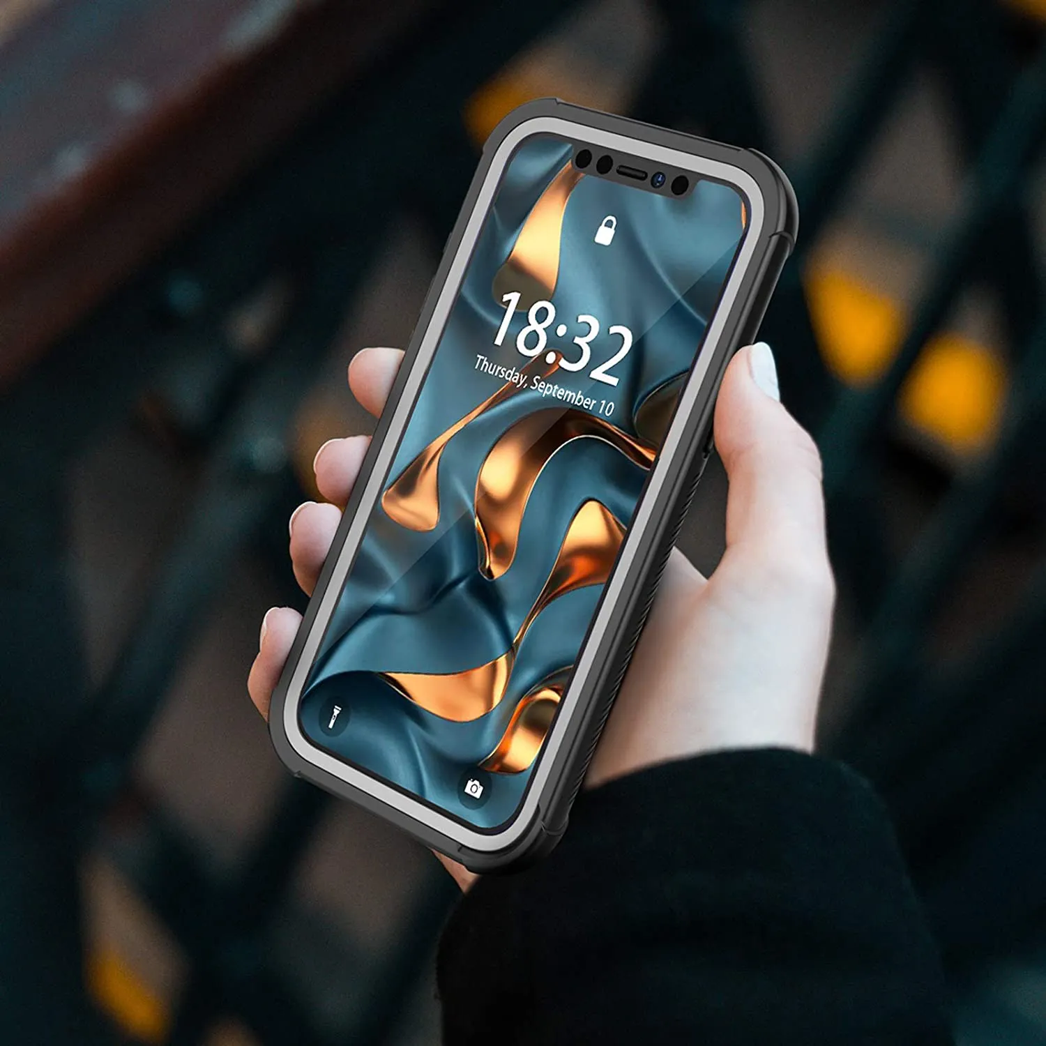 OAKTREE iPhone 12 Pro Full-Body Rugged Clear Case with Built-in Screen Protector