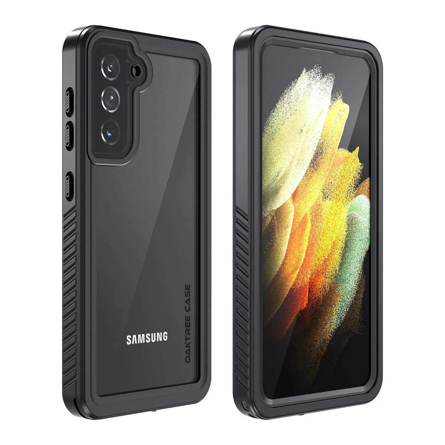 OAKTREE Samsung Galaxy S21  Plus Shockproof Waterproof Rugged Case - Black/Clear