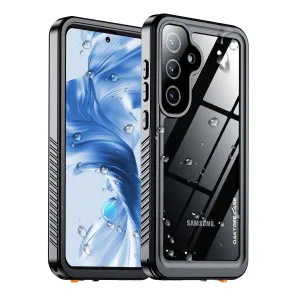 OAKTREE Samsung Galaxy S25 5G 6.2 inch Shockproof Waterproof Full-Body Rugged Case - Black/Clear