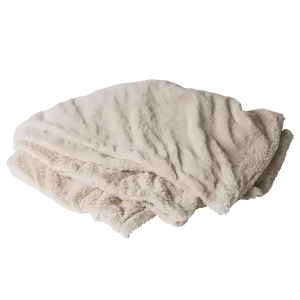 Off-White Faux Fur Blanket