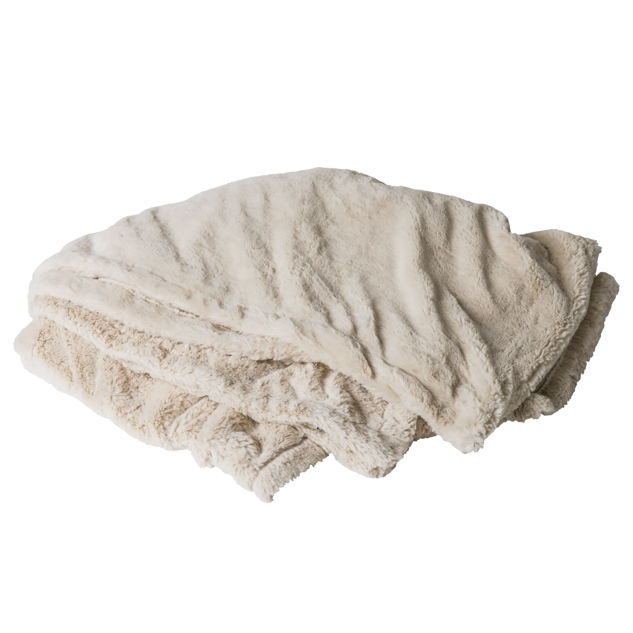 Off-White Faux Fur Blanket