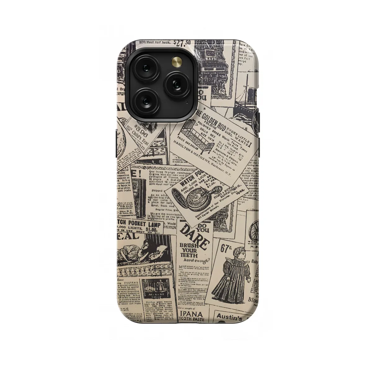 Old Newspaper Ledger Paperwhite Kindle Phone Case iPhone Samsung Pixel & More 63