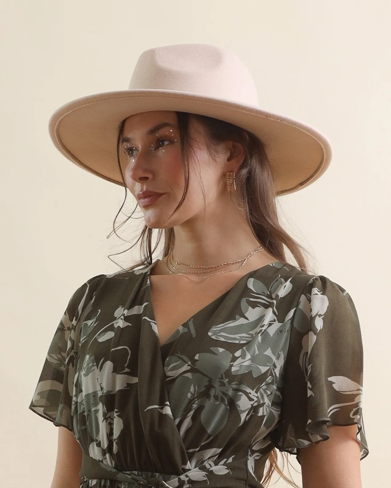 Olive Green Multi Floral Short Sleeve Chiffon Surplice Maxi Dress