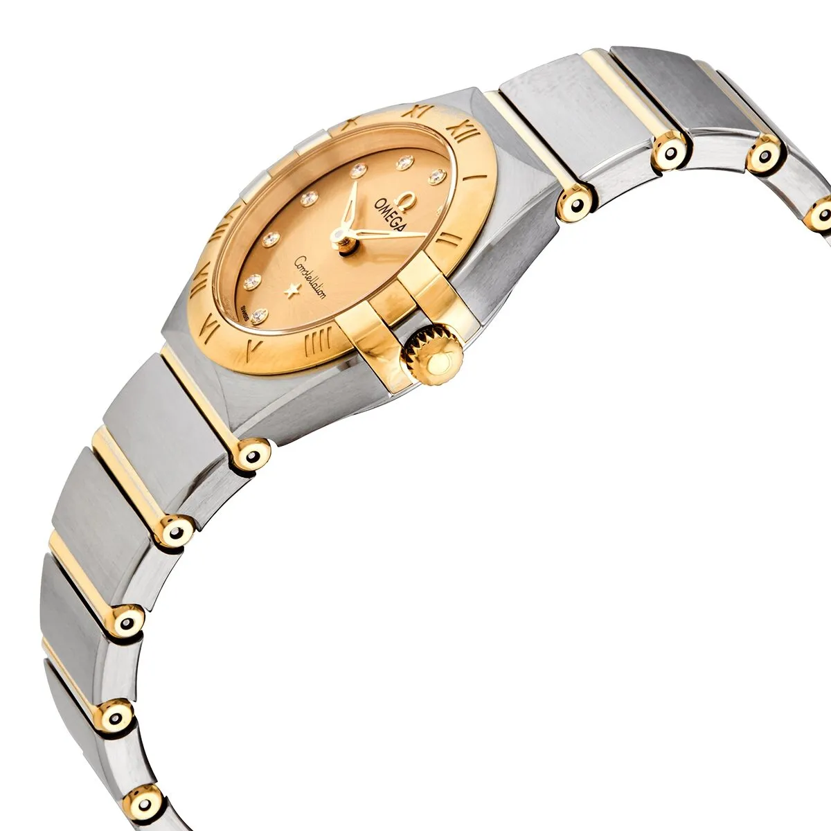 Omega Constellation Manhattan Quartz Diamond Champagne Dial Ladies Watch 131.20.25.60.58.001