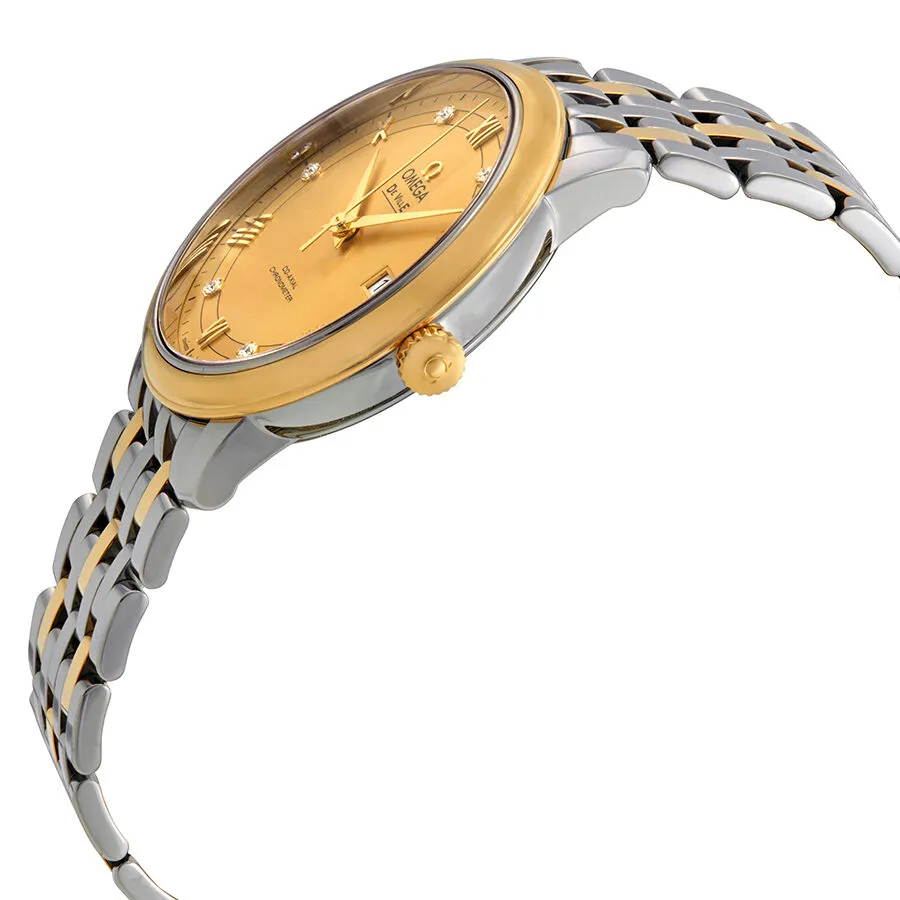 Omega De Ville Prestige Automatic Chronometer Diamond Two-Tone Men's Watch 424.20.40.20.58.001