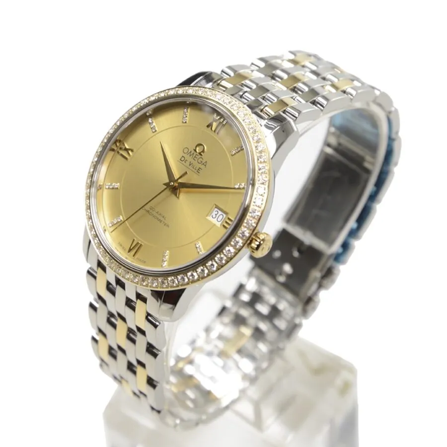 Omega De Ville Prestige Champagne Dial Ladies Two Tone Watch 424.25.37.20.58.001