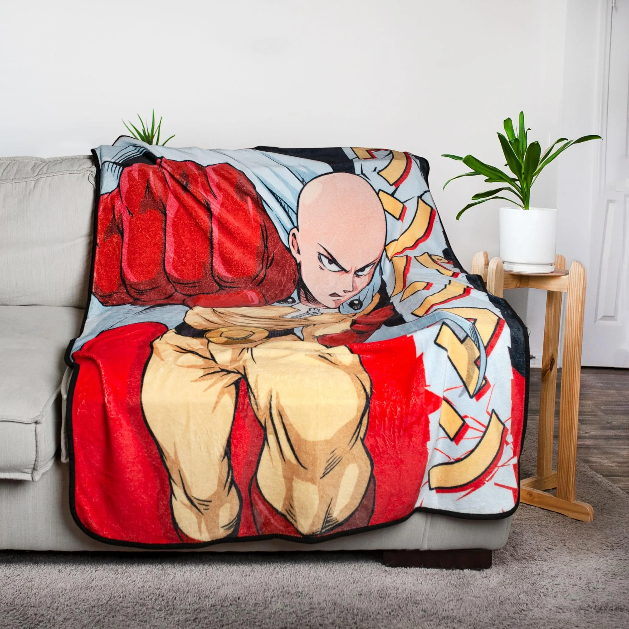 One-Punch Man Fleece Throw Blanket | 45 x 60 Inches