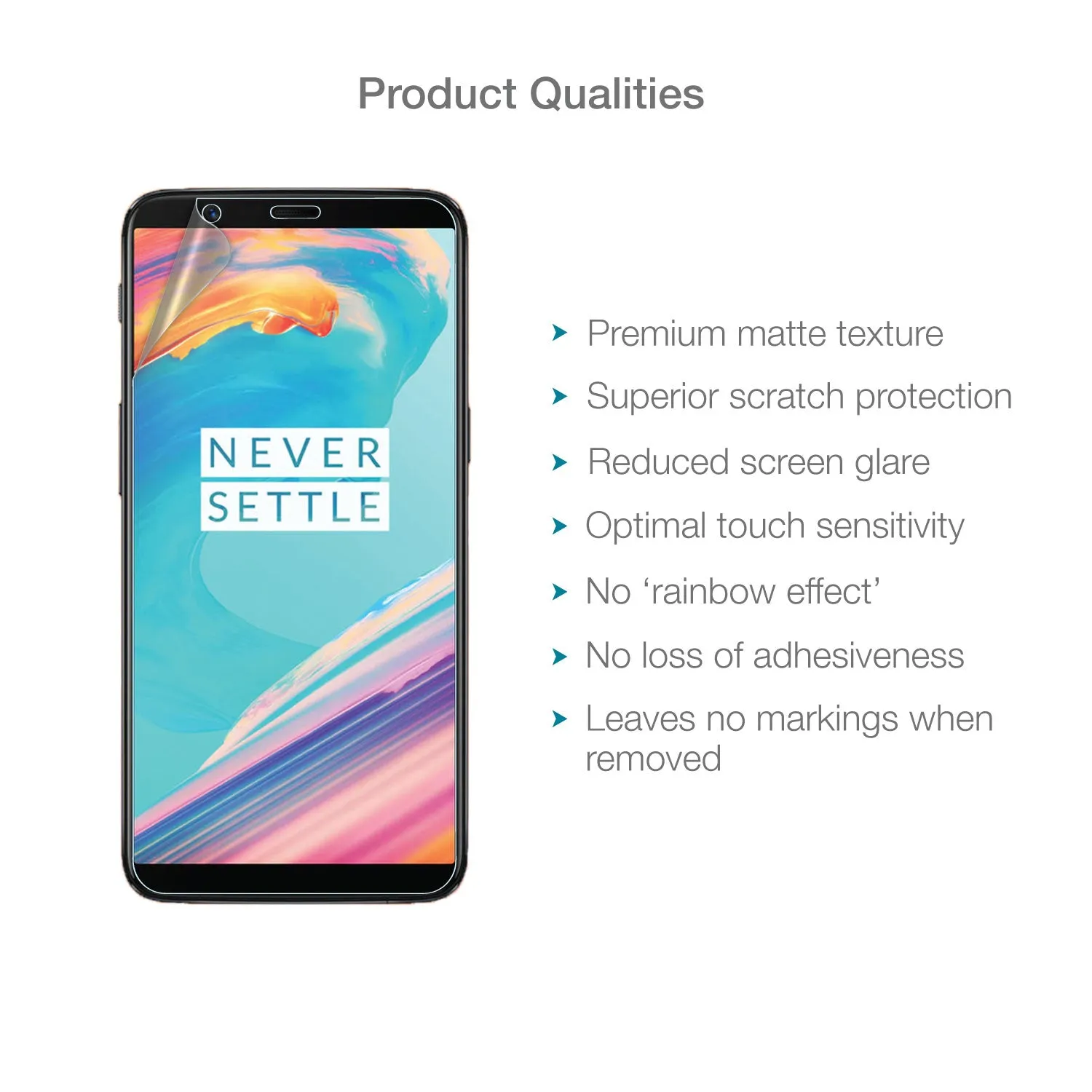 OnePlus 5T Screen Protector (Matte, Anti-Glare)