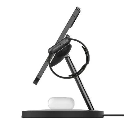 Open Box - Belkin BoostCharge Pro 15W 3-in-1 Wireless Charger with MagSafe