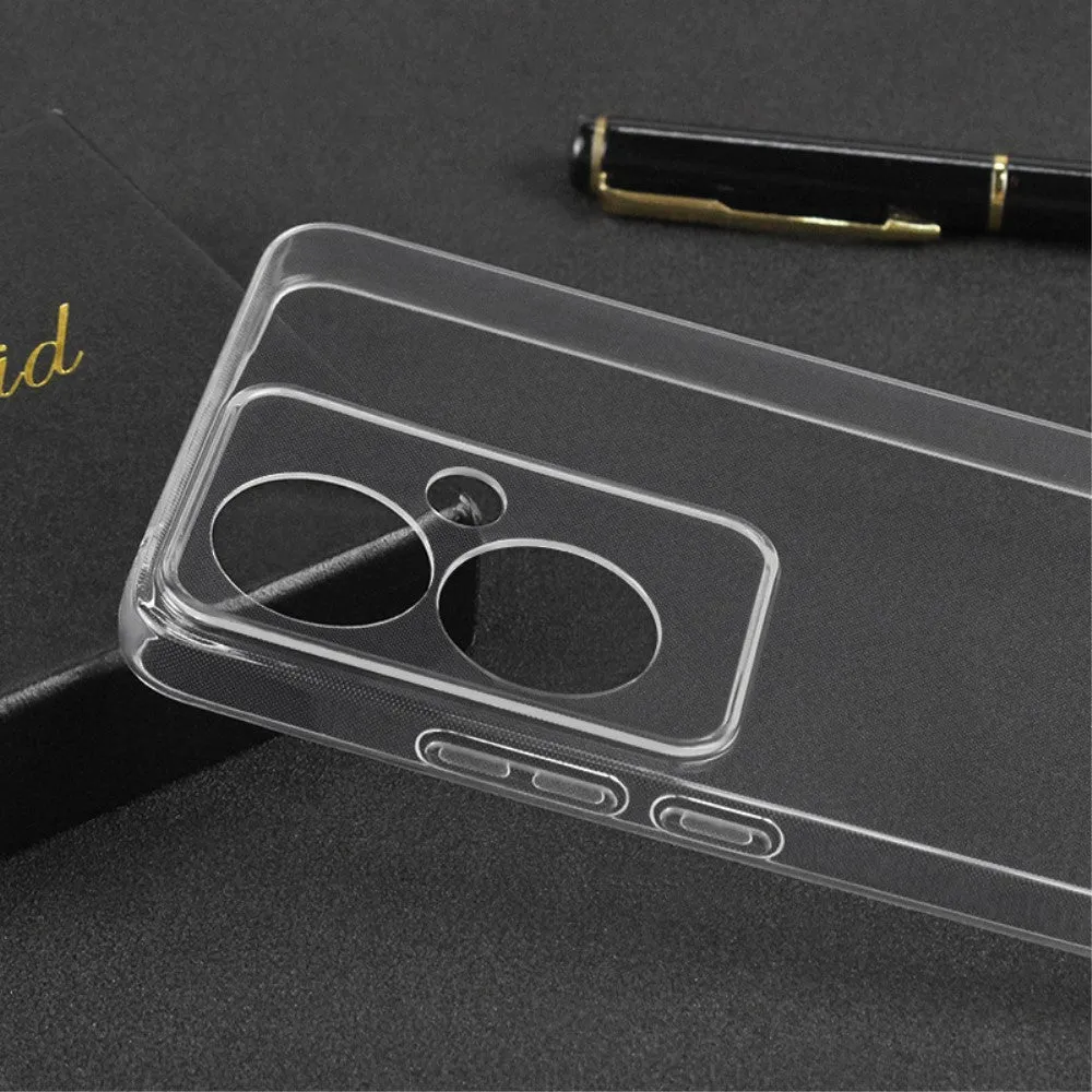 Oppo Reno11 F Rubber Case Protective Cover with Camera Protection - Transparent