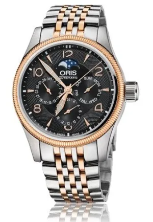 Oris Big Crown Complication Black Dial Two-Tone Stainless Steel Men's Watch 01 582 7678 4364-07 8 20 32