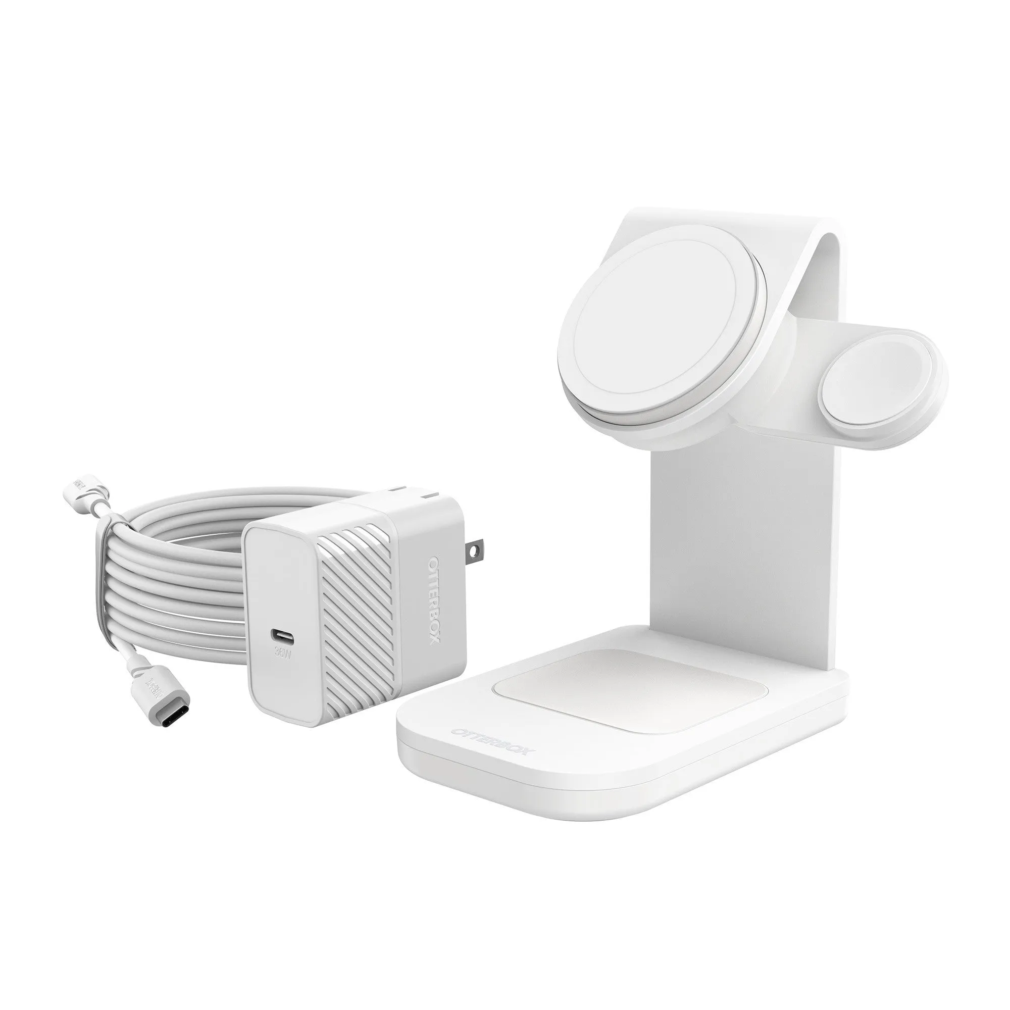 Otterbox 3-in-1 Charging Station Made for MagSafe w/ Apple Watch Charger   Airpods - White - 15-10678