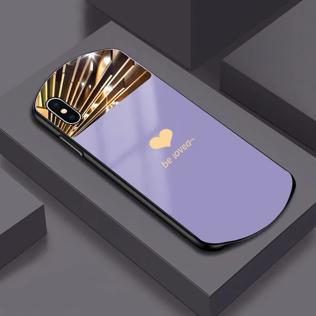 Oval Mirrored Phone Case For iPhone X XR XS 11 12