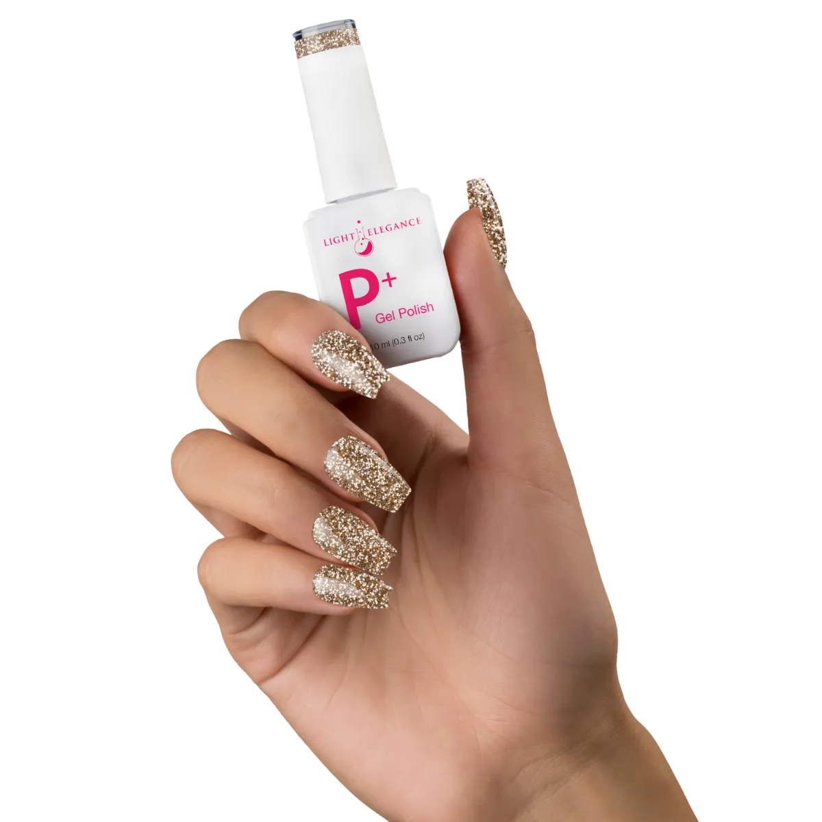 P  Gold Glitter Gel Polish 10 ml