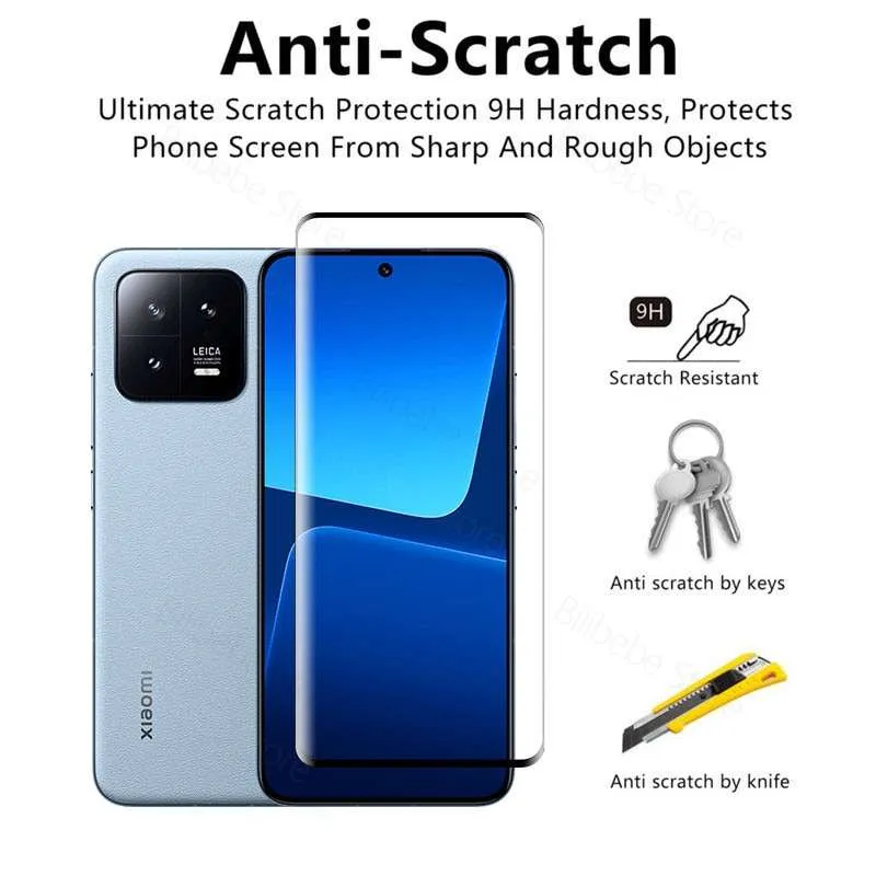 Pack Of 2 for Xiaomi 13 Pro Screen Protector |Tempered Glass - Black