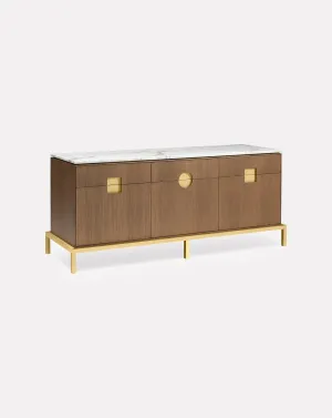 Paolo Rizzatto Zuan Oak Wood Dining Cabinet