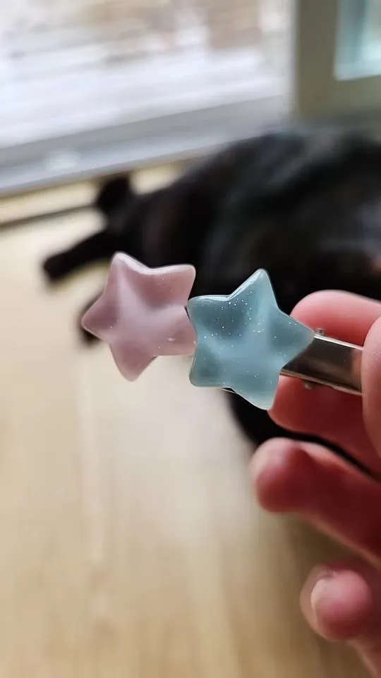 Pastel Candy Star Hair Clips