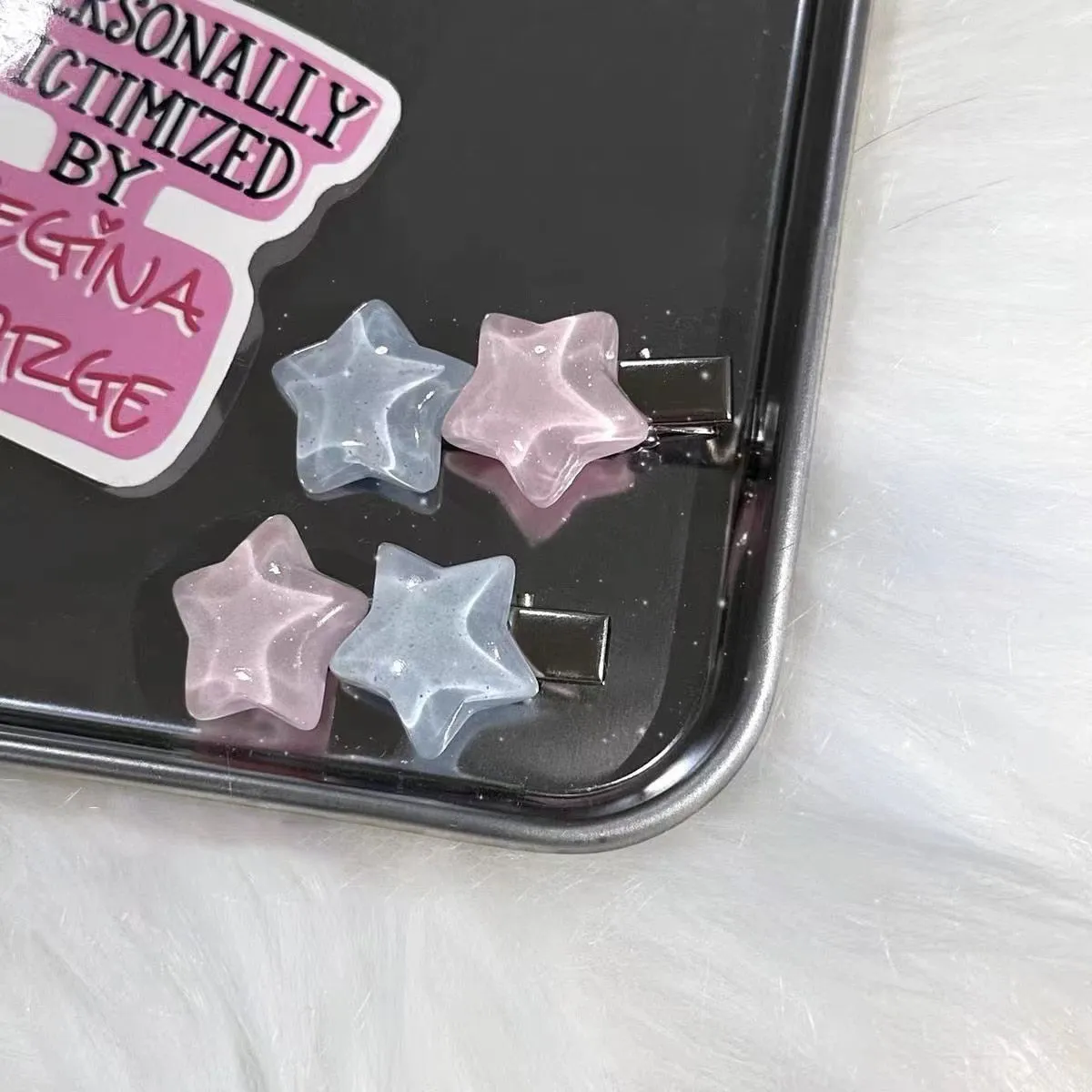 Pastel Candy Star Hair Clips