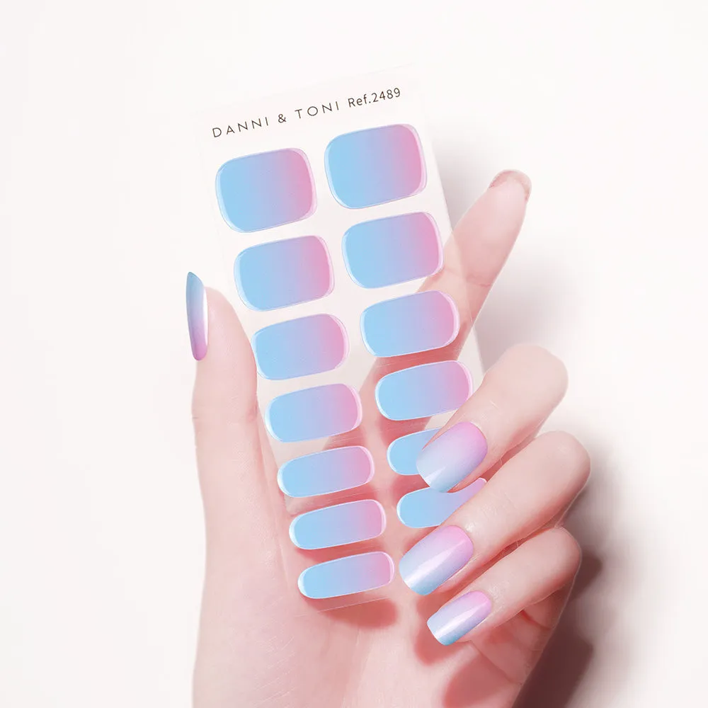 Pastel Dreams Ombre Semi Cured Gel Nail Strips | Rose Horizon - 2489