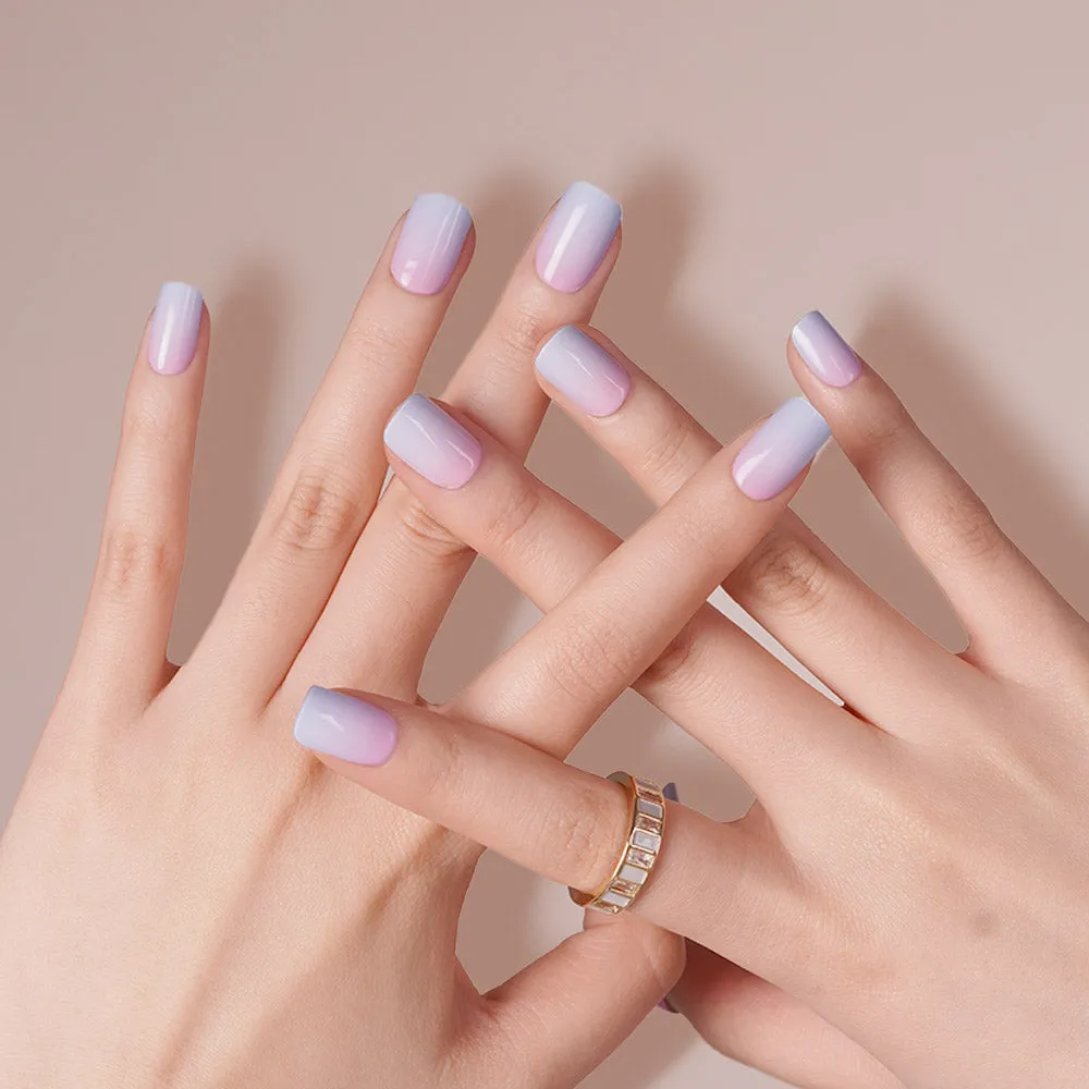 Pastel Dreams Ombre Semi Cured Gel Nail Strips | Rose Horizon - 2489