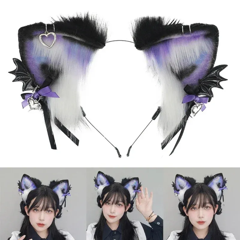 Pastel Goth Pierced Fox/Neko Ears