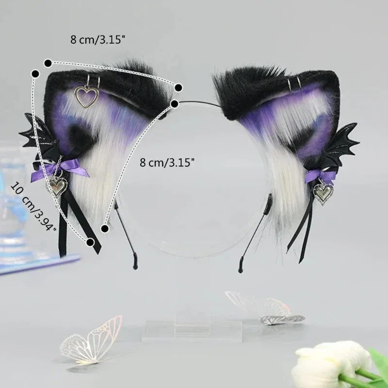 Pastel Goth Pierced Fox/Neko Ears