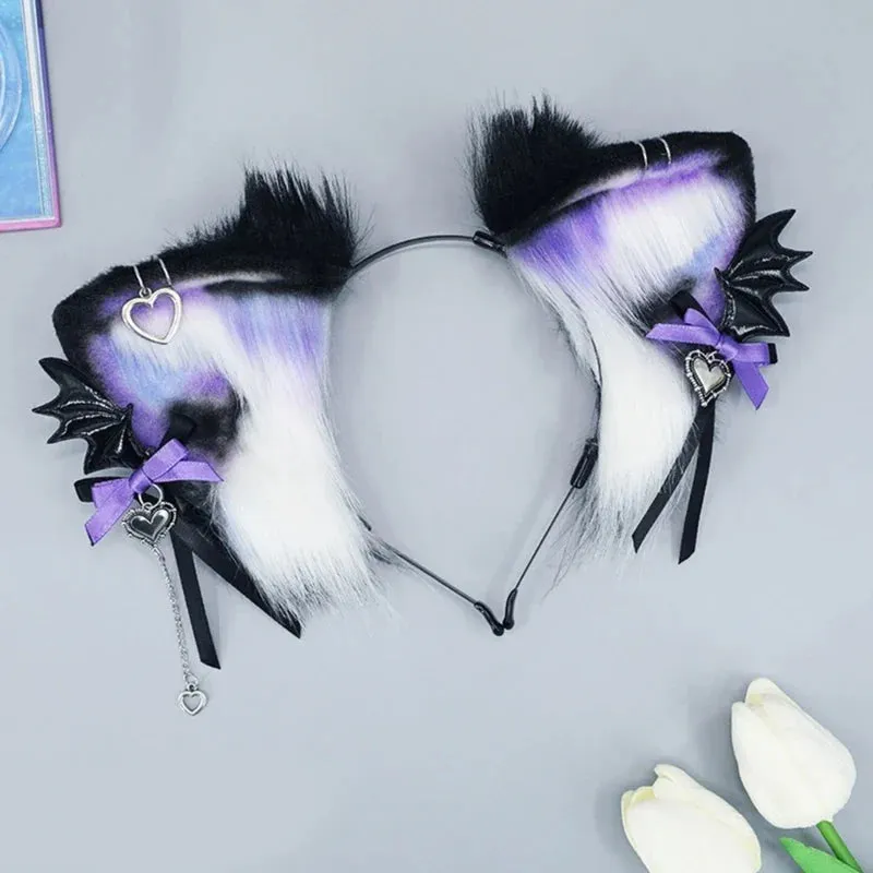 Pastel Goth Pierced Fox/Neko Ears