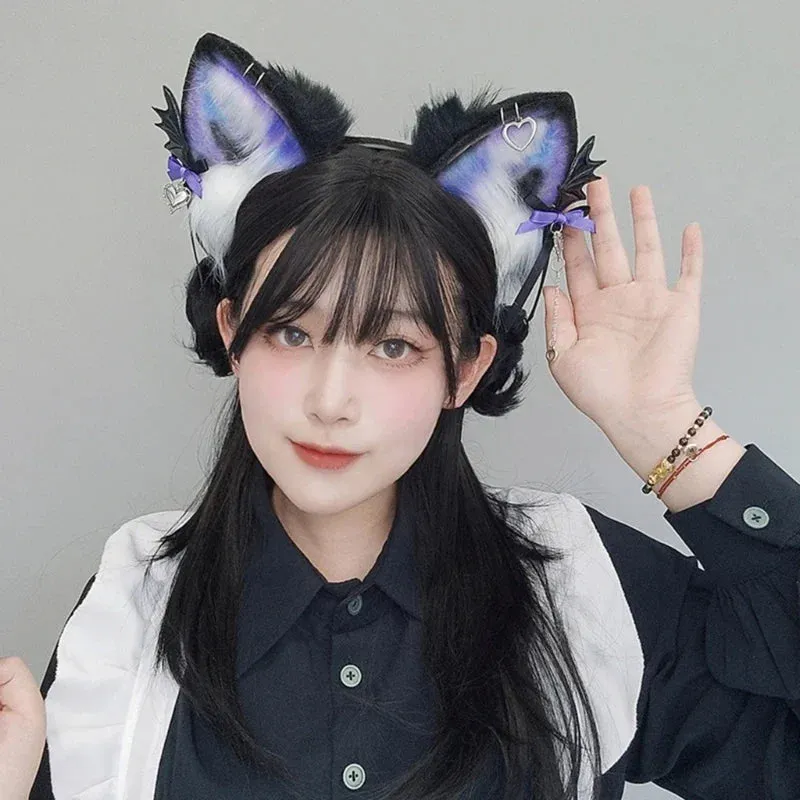 Pastel Goth Pierced Fox/Neko Ears