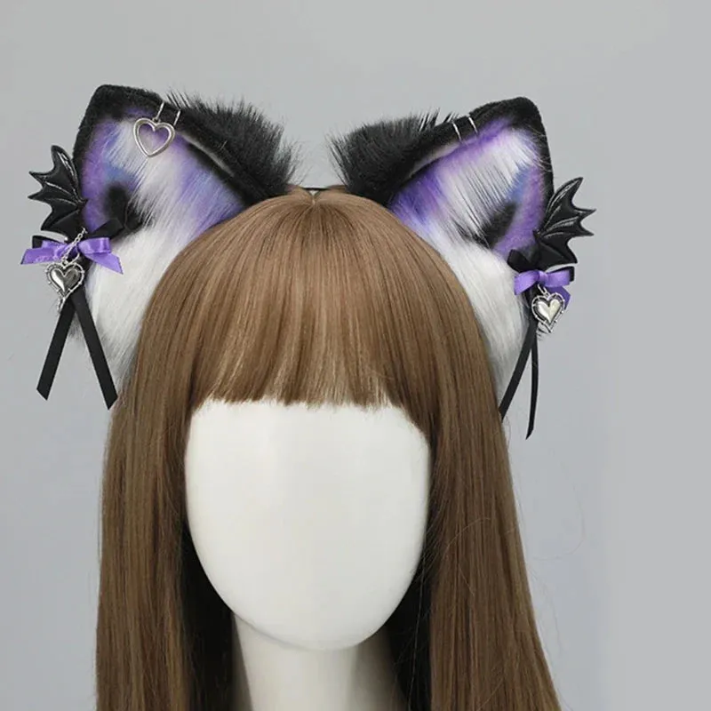 Pastel Goth Pierced Fox/Neko Ears